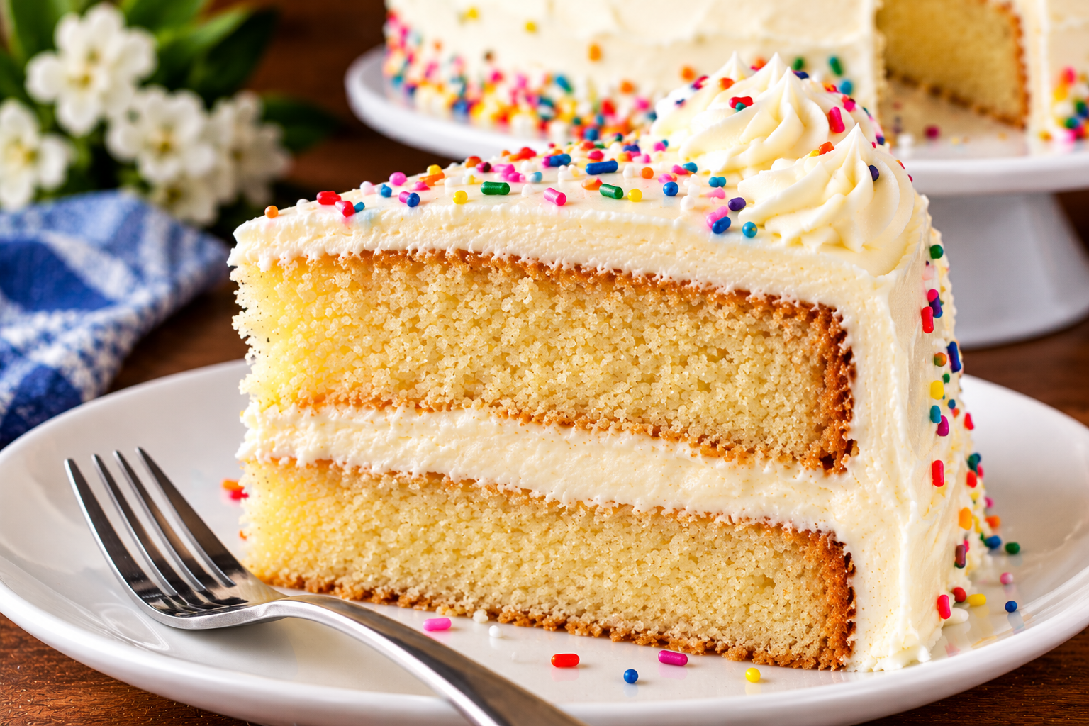 Slice of Vanilla Cake